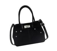UNTERING Borsa a tracolla vintage opaca con tracolla regolabile borse da lavoro per donne in cerca di stili e funzionalità borsa a tracolla, Nero , 24x9x16cm /9.44x3.54x6.29in
