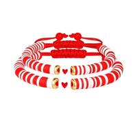 UNTERING Braccialetti dell'amicizia flessibili in argilla elasticizzata, regolabili, leggeri, per ragazze, comodi da indossare tutti i giorni, unisex, in tessuto elastico, Misura unica, come descritto