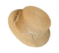 UNTERING Cappello da sole in paglia intrecciato a mano per donna Lady Sunproof Girl Fashion Headdress Photography Beach Headwear Cappello di paglia, Beige, Taglia unica