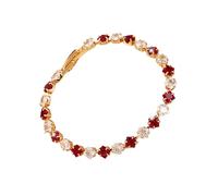 UNTERING Catena da tennis ispirata allo streetwear con zirconia cubica, lunghezza regolabile, gioielli alla moda, unisex, design geometrico, Misura unica, come descritto