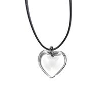 UNTERING Collana a forma di cuore femminile temperamento netto rosso clavicola catena versione coreana studente catena regolabile gioielli collana cuore per ragazze, Misura unica, come descritto, come