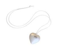 UNTERING Collana alla moda con cuore e fiocco, ispirata alla dopamina, fatta a mano, lunghezza regolabile, collana da donna, Misura unica, come descritto, come descritto