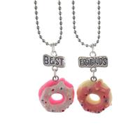 UNTERING Confezione da 2 eleganti collane con ciondolo a forma di torta e dessert che rappresentano la dolce amicizia da indossare tutti i giorni, collana alla moda per studenti