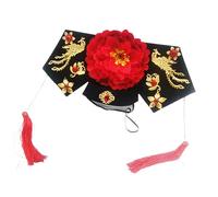 UNTERING Costume tradizionale cappello reale per le donne cappello cinese fiore costume matrimonio festa a tema puntelli copricapo evento formale copricapo