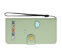 UNTERING Design artistico fatto a mano custodia con protezione resistente alle cadute 3 slot per carte di credito funzione supporto in pelle verde