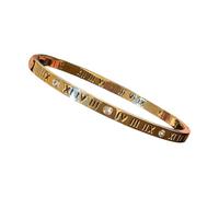 UNTERING Elegante bracciale rigido in acciaio con diamanti incastonati, design aderente e portatile, per pelli sensibili, Misura unica, come descritto