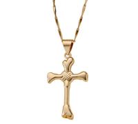 UNTERING Elegante collana con ciondolo a forma di croce, resistente all'ossidazione, accessorio per personalizzare l'espressione e la fede, gioielli casual, C, come descritto, come descritto
