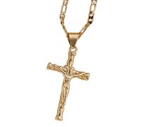 UNTERING Elegante collana con ciondolo a forma di croce, resistente all'ossidazione, accessorio per personalizzare l'espressione e la fede, gioielli casual, ro Chain, come descritto, come