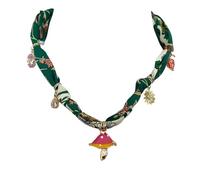 UNTERING Elegante collana con ciondolo a forma di fungo e cuore con morbido velluto a corda per le donne gioielli alla moda accessorio regalo collana con ciondolo a forma di cuore, Misura unica, come