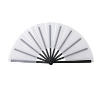 UNTERING Elegante ventilatore portatile pieghevole in tinta unita da 25,4 cm, con osso nero, per mostre culturali e spettacoli teatrali, danza e arti marziali