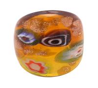 UNTERING Eleganti anelli in vetro in stile etnico, eleganti regali fatti a mano, colorati per l'uso quotidiano e occasioni speciali da indossare tutti i giorni, Misura unica, come descritto, come