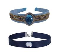 UNTERING Fascia per capelli e collana girocollo da principessa per bambine a tema travestimento e avventura magica accessorio per costumi scolastici accessori per eventi scolastici