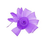 UNTERING Fermaglio per capelli in tulle piumato, accessorio per giochi di ruolo, per feste serali, occasioni da donna, derby, eventi, costume, copricapo elegante per donne