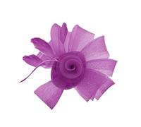 UNTERING Fermaglio per capelli in tulle piumato, accessorio per giochi di ruolo, per feste serali, occasioni da donna, derby, eventi, costume, copricapo elegante per donne