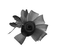 UNTERING Fermaglio per capelli in tulle piumato, accessorio per giochi di ruolo, per feste serali, occasioni da donna, derby, eventi, costume, copricapo elegante per donne