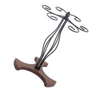 UNTERING Freestanding Cucina Stemwares Display Rack Creativo Sottosopra Supporto Appeso Per Bicchieri di Vino 6 Ganci Calice Gancio Moderno Nero Vino Rack Per La Casa