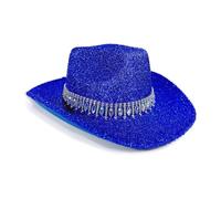 UNTERING Jeweled Cowgirl Cappelli Heavy Crystal Panama Cappello Sorpresa Ragazza Ragazzi Sposa Cappello per Carnevale Musica Festival Ladies Western