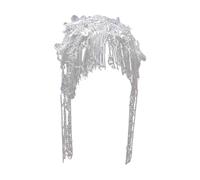 UNTERING Lussuoso cappello da sposa con perle in pizzo nappe fatte a mano in pizzo nappe cappello da sposa stili francesi per ritratti di nozze Atmosfera Hairpiece