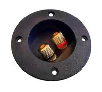 UNTERING Morsetto per altoparlanti a 2 vie, per stereo di casa, auto, morsetti rotondi a molla, connettori per casse, scatola di giunzione, pannello posteriore in rame, terminali