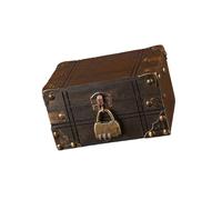 UNTERING Pirate Inspire - Cassapanca decorativa in legno con combinazione, ideale per organizzare e esporre oggetti segreti, elegante portagioie