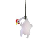 UNTERING Portachiavi in resina con ciondolo a forma di pollo arrosto sensibile alla temperatura con divertente cambiamento di colore alla luce del sole per la casa decorazione creativa in resina