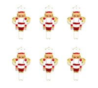 UNTERING Portatovaglioli in metallo antiruggine 6 pezzi soldati vacanza cucina stoviglie essenziali schiaccianoci set da cucina a tema