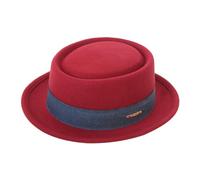 UNTERING Puntelli di scena Fedora Cappello Per Festa in Maschera Gentiluomo Bombetta Con Rotolo Trim Adulto Carnevale Party Accessori Costume Vintage Feltro di Lana