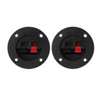 UNTERING Rotondo Altoparlante Piastra Terminali Strisce Bordo 4 Vie Stereo 2 Posizioni Amplificatore Giunto a Molla Morsetto Clip di Prova Supporto a Molla