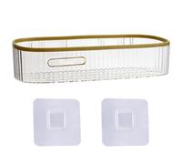 UNTERING Scaffale da bagno senza perforazione per cosmetici e prodotti da bagno, organizer per articoli da toeletta resistenti all'acqua, ampio supporto per spazio