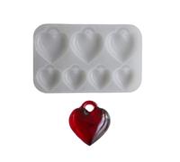 UNTERING Silicone flessibile per ciondoli a forma di cuore portatile per San Valentino regali speciali che fanno e appassionati di artigianato ciondolo a forma di cuore