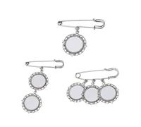UNTERING Supporto per vassoio di trasferimento di calore Cornice per foto Spilla Foglio di alluminio Tenere Famiglia Foto Lace Frame Holder Spilla Ciondolo Matrimonio Boutonniere Pin