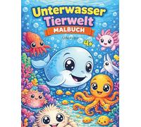 Unterwasserwelt Malbuch: Bold and Easy Meerestiere für Kinder und Erwachsene: 78 einfache, süße Motive (Fische, Delfine & Meeresbewohner) zur kreativen Entspannung