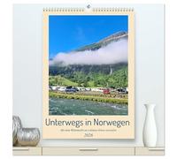 Unterwegs in Norwegen - Mit dem Wohnmobil an schönen Orten verweilen (hochwertiger Premium Wandkalender 2026 DIN A2 hoch), Kunstdruck in Hochglanz: ... Land um es mit dem Wohnmobil zu erkunden