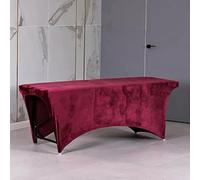 Untitled Copripiumino allungato, 180 x 60 cm, in velluto, lenzuolo con angoli elasticizzati per tutti i tipi di lettini, lettini da massaggio, rosso vinaccia