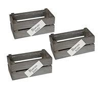 UNUS Garden, set da 3 scatole decorative in legno, 22 x 11 x 10 cm