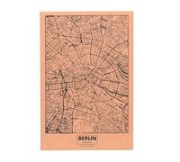 UNUS Graz Design - Decorazione da parete in sughero, motivo: mappa della città di Berlino, 60 x 40 cm, in sughero naturale con spille, decorazione da parete per segnare i ricordi, disponibile anche