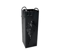 UNUS Portaombrelli, consolle raccoglitore d'acqua, 4 ganci, 15,7 x 15,7 x 49 cm, nero