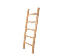 UNUS Scala decorativa in legno, 120 cm, 5 gradini, colore naturale, scala decorativa da parete, portasciugamani in piedi, realizzata in legno di frassino