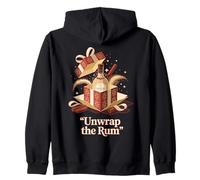 Unwrap The Rum Funny Coquito Holiday Design Felpa con Cappuccio
