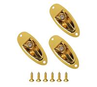 Unxuey 3 pezzi a forma di barca Pickup chitarra ingresso piastra jack presa 6,35 mm con 2 viti per chitarra elettrica FD Strat oro