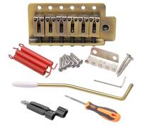 Unxuey 6 corde per chitarra elettrica per destrorsi Tremolo Bridge Selle Set per Fender Strat Squier Style Chitarra con Whammy Bar Colore Bronzo