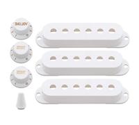 Unxuey - Copertura in plastica per pickup di chitarra da 48/50/52 mm, per manopole del volume e dei toni, per Fender Stratocaster ST, bianco