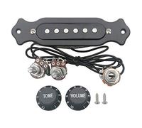 Unxuey Guitar Black 6 corde Sound Hole Single Coil Pickup con controllo del volume per scatola di sigari