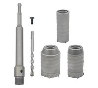 Unxuey - Punta per sega a tazza in acciaio al carburo, per cemento, cemento, pietra SDS Plus, gambo 30 mm, 40 mm, 50 mm, con asta di collegamento da 200 mm, per muri mattoni