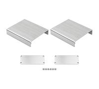 Unxuey Scatola di progetti in alluminio, 100 x 88 x 38 mm, argento, resistente, tipo diviso, ideale per strumenti elettronici fai da te, amplificatore di potenza, alimentatori