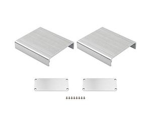 Unxuey Scatola di progetti in alluminio, 100 x 88 x 38 mm, argento, resistente, tipo diviso, ideale per strumenti elettronici fai da te, amplificatore di potenza, alimentatori