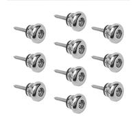 Unxuey Set di 10 chiusure per tracolla per chitarra, colore argento, con bottoni di sicurezza a sgancio rapido, per chitarra elettrica, chitarra acustica, basso, ukulele