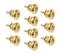 Unxuey Set di 10 chiusure per tracolla per chitarra, dorate, con bottoni di sicurezza a sgancio rapido, per chitarra elettrica, chitarra acustica, basso, ukulele