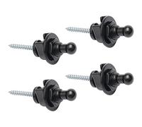 Unxuey Set di 4 serrature per cinghie per chitarra, testa tonda, sistema di blocco per chitarra acustica/elettrica/bassa, meccanismo a sgancio rapido