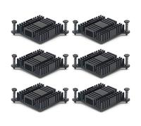 Unxuey - Set di 6 dissipatori di calore in alluminio per computer PC North Bridge South Bridge in alluminio con dissipatore di calore e dissipatore di calore per scheda madre chip di raffreddamento con foro di fissaggio